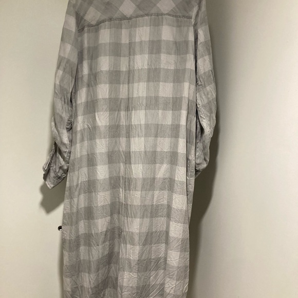 Gray Checkered button up maxi dress - Picture 2 of 4